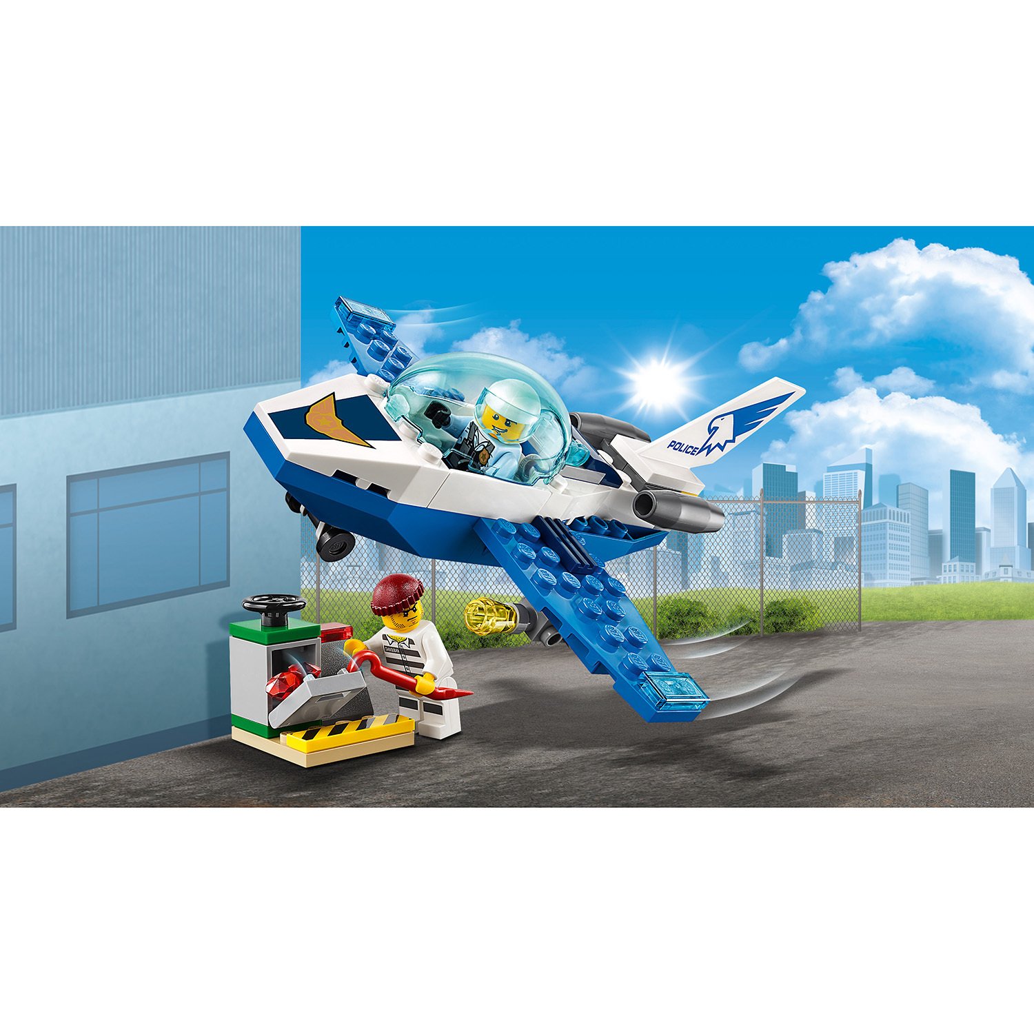 Конструктор из серии Lego City Police - Воздушная полиция: патрульный самолёт  